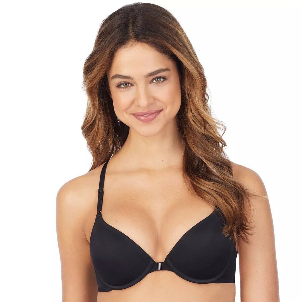 SO NWT Black Soft Lift Front-Close Lace Racerback Bra ZG91B494R 36D 38DD